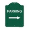 Signmission Designer Series Parking Right Arrow, Green & White Aluminum Sign, 18" x 24", GW-1824-23364 A-DES-GW-1824-23364 - alternate 1